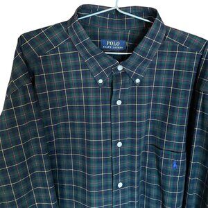 Polo Ralph Lauren Classic Fit Green Plaid Button Down Shirt NWT